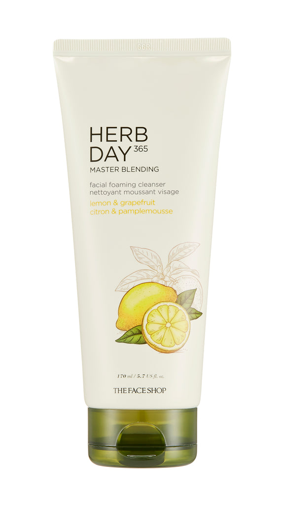 The Face Shop Herb Day 365 Masterblending Lemon & Grapefruit Foaming Cleanser