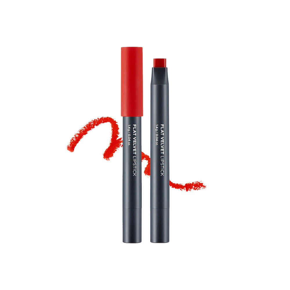 Flat Velvet Lipstick RD04-Scarlet Red